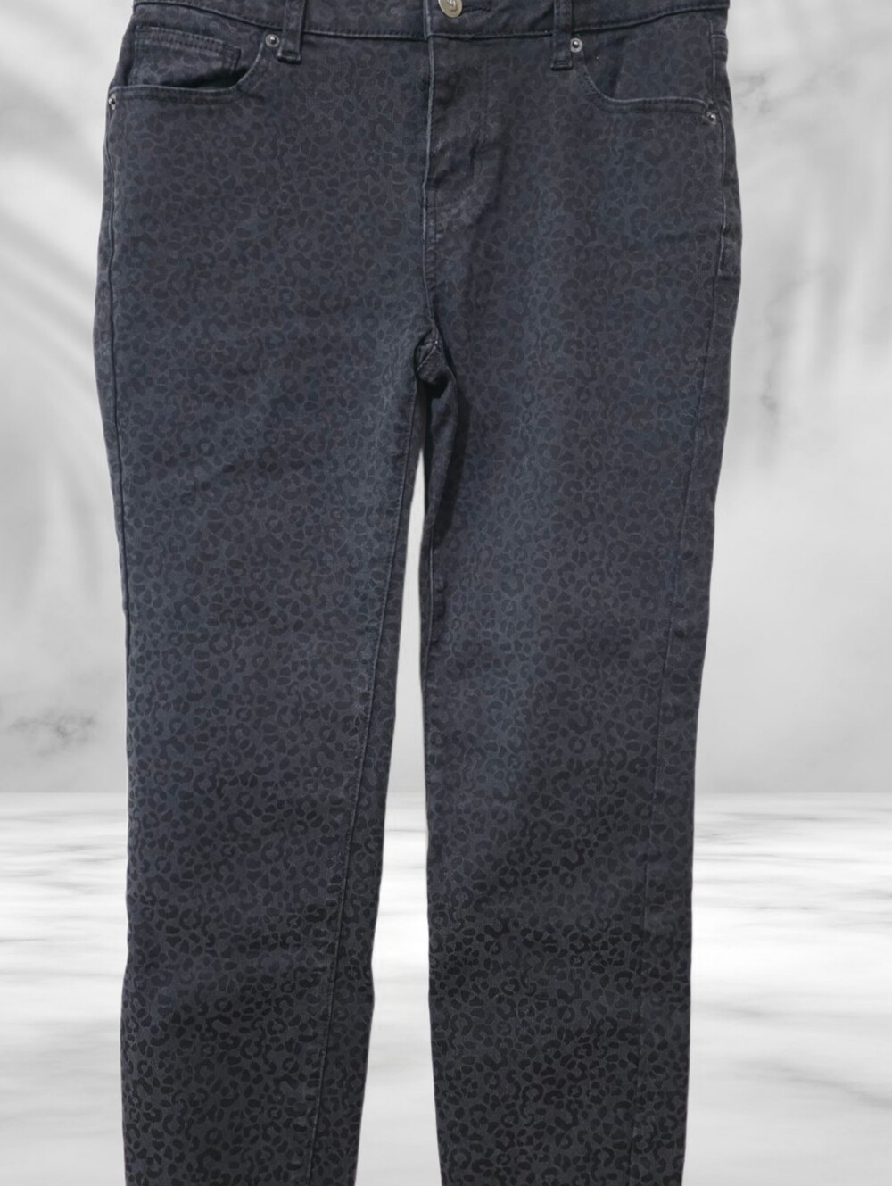 Women’s Black Leopard Print Jeans